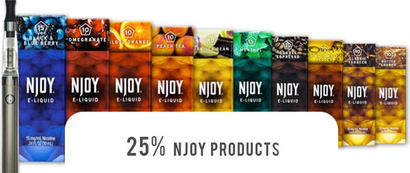 Use our Njoy Promo Codes before buying you next e-cig