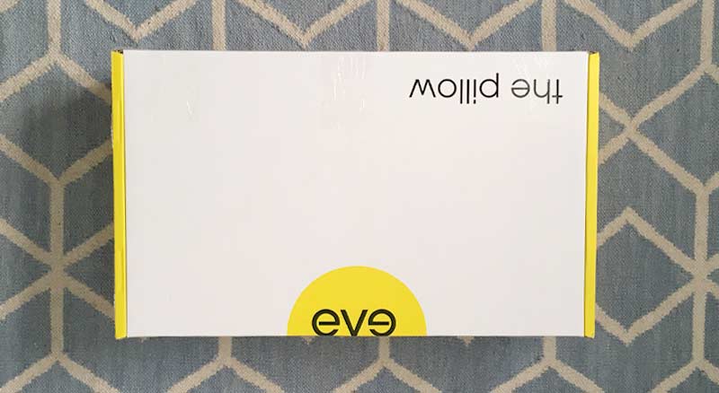 First image from our eve pillow review unboxing