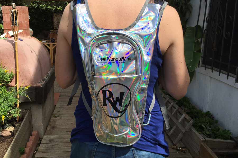 rave wonderland hydration backpack