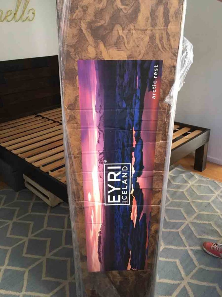 Eyri Mattress Review with the original box