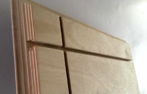 Woodsnap carves hanging strips to make it easy to hang.