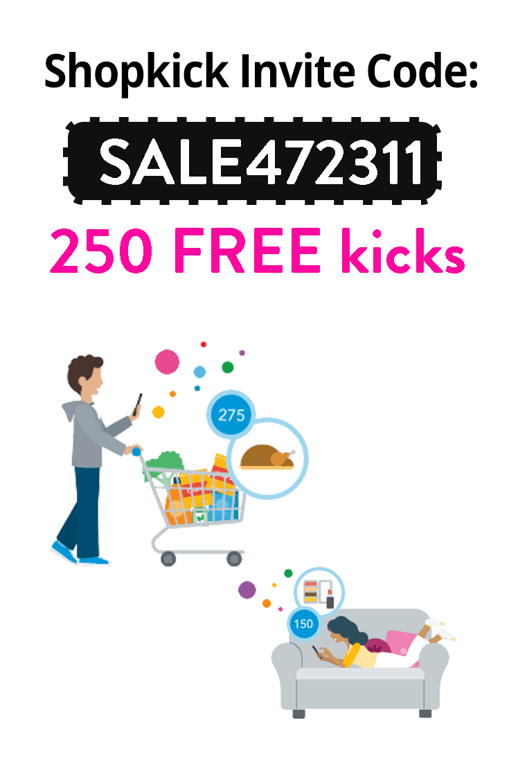 Shopkick Invite Codes: Get 250 kicks FREE with code SALE472311